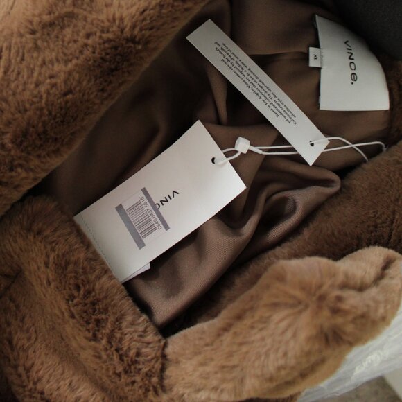 NWT Vince Faux Fur Moto Zip Jacket Coat - Picture 6 of 13